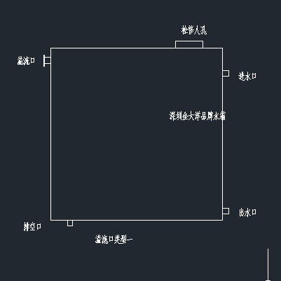 不锈钢水箱溢流管类型一示意图